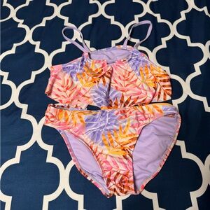 Like new Tropical Kids Swim Set - Purple and Pink